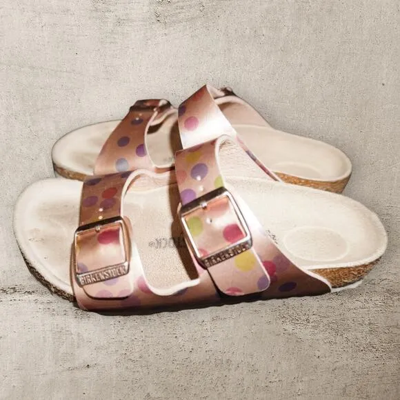 Birkenstock Kids Arizona Sandals Polka Dot Pink – Size 32 EU / US 1 – Germany