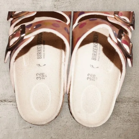Birkenstock Kids Arizona Sandals Polka Dot Pink – Size 32 EU / US 1 – Germany