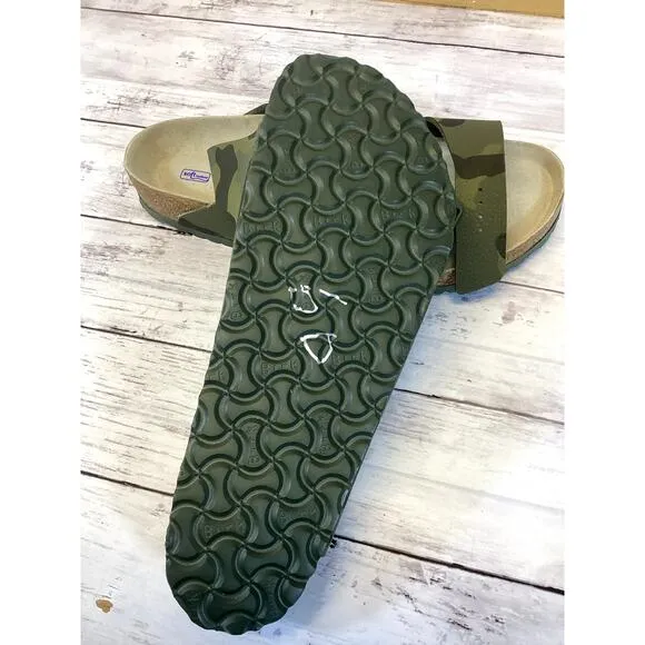 Birkenstock Men’s Narrow Zurich Green Camo Slides Sandals