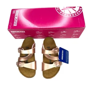 Birkenstock Salina Kids Sandals in Metallic Rose, NWT, 26/US 8.