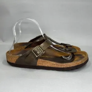 Birkenstock Women's Size 9.5 Gizeh Bronze Leather Briko-Flor Sandals