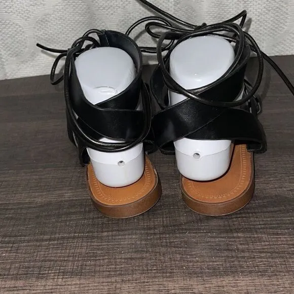 Black Zara Basic Collection Gladiator sandals, size 9.5