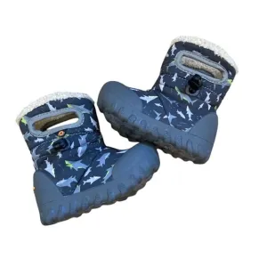Bogs B-Moc Unisex Winter Rain Boots Infant Size 5 Grey Sharks Lined‎