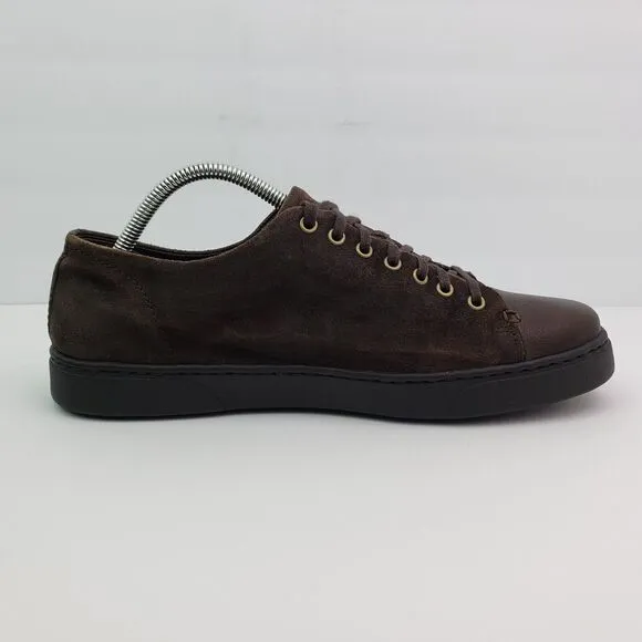 Born Bayne Mens Size 9 Brown Suede Lace Up Casual Low Sneaker Shoes H38623