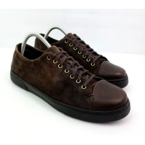 Born Bayne Mens Size 9 Brown Suede Lace Up Casual Low Sneaker Shoes H38623
