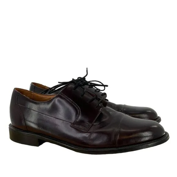 Bostonian First Flex Oxford Dress Shoes Men's Size 10M Lace Up Dark Brown