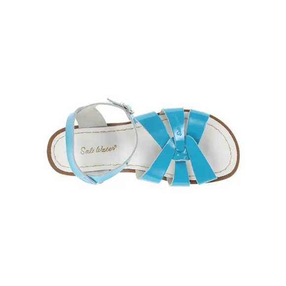 Brand new salt water sandals original big kid 4 ladies 6 36 turquoise blue box