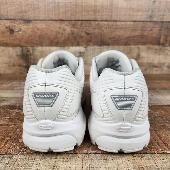 Brooks Addiction Walker V-Strap 2 Men's Sz 10 D White Hook &amp;‎ Loop Walking Shoes