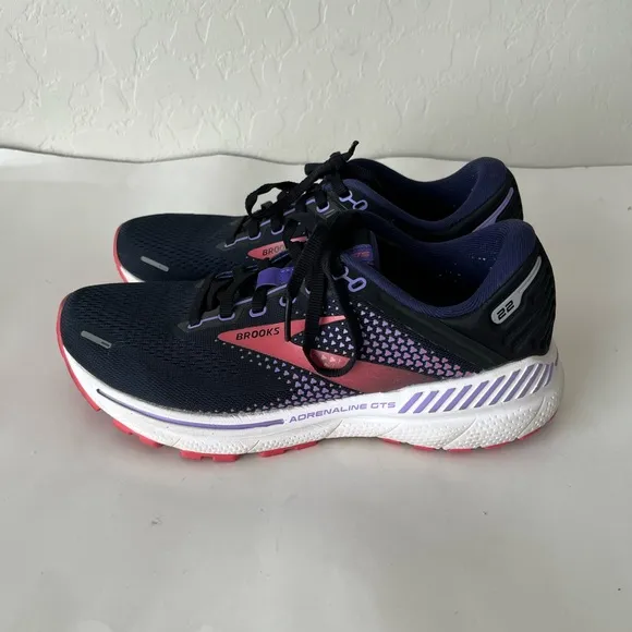 Brooks Adrenaline GTS 22 Lace Up Walking Running Shoes Size 8.5