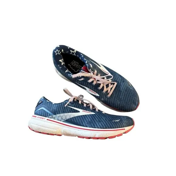 Brooks Ghost 15 Womens Titan White Peacoat USA Athletic Running Shoes Size 9.5