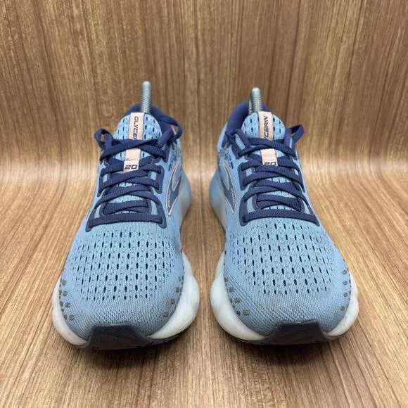 Brooks Glycerin 20 Womens Running Shoes Blissful Blue  Peach Sneakers Size 9 B