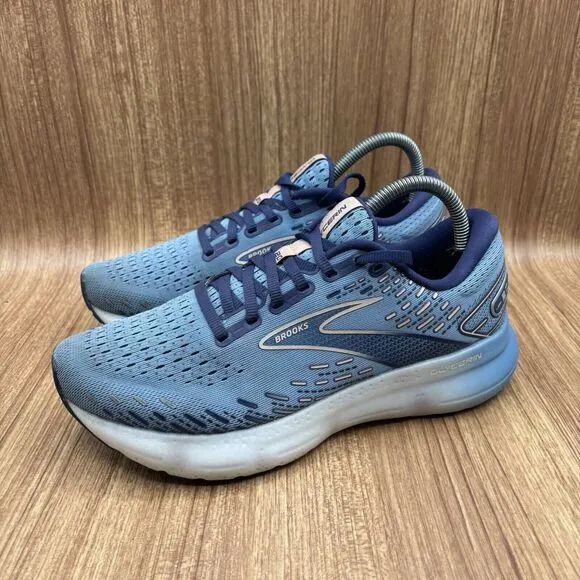 Brooks Glycerin 20 Womens Running Shoes Blissful Blue  Peach Sneakers Size 9 B