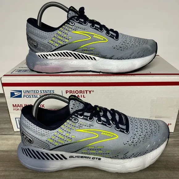 Brooks Glycerin GTS 20 light Blue Nightlife Shoes Womens 9 Gym Running Walking