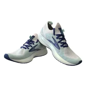 Brooks Levitate StealthFit 5 Shoe White Navy Blue Yucca Women's Size 8 Medium