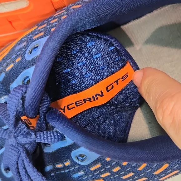Brooks Men'sGlycerin GTS 20 Blue&amp; Orange Running Shoes Sz 12 Medium D