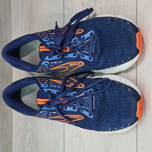 Brooks Men'sGlycerin GTS 20 Blue&amp; Orange Running Shoes Sz 12 Medium D
