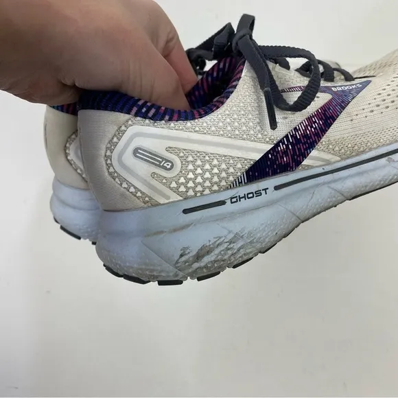 Brooks purple &amp; white Ghost 14 athletic sneakers shoes running