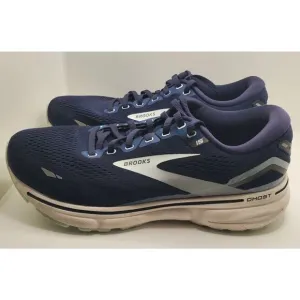 Brooks Womens Ghost 15 Running Shoes 10.5 Navy Extra Wide 2E Athletic Walking