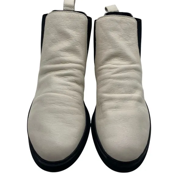 Bueno Womens Shoes Scout Chelsea Boots Sz 6.5 White Leather Ankle Booties Casual