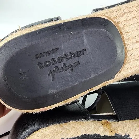 Camper Ltd To&amp;ether Jaime Hayon Shoes US 10 Eur 43 Black Cutout Dress Espadrille