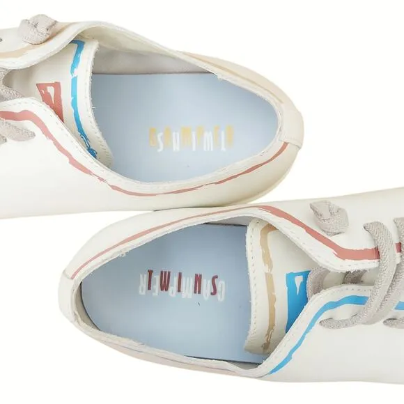 CAMPER Peu Twins leather slip on low top sneakers casual shoes white multi 41 10