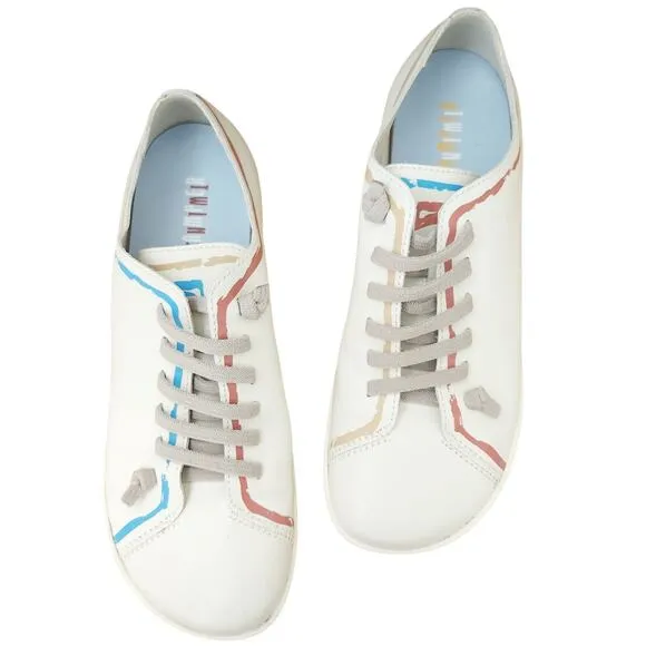 CAMPER Peu Twins leather slip on low top sneakers casual shoes white multi 41 10