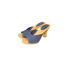 Candies Vintage Original Sandals Royal Blue 7.5 / 38 Made In Italy 1980's