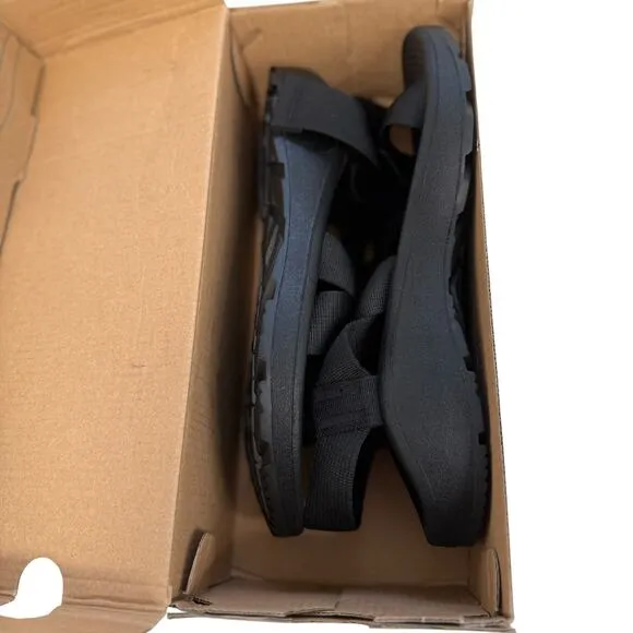 Chaco Mega Z Cloud Sandals Mens 9 EU42 Solid Black NEW with Box