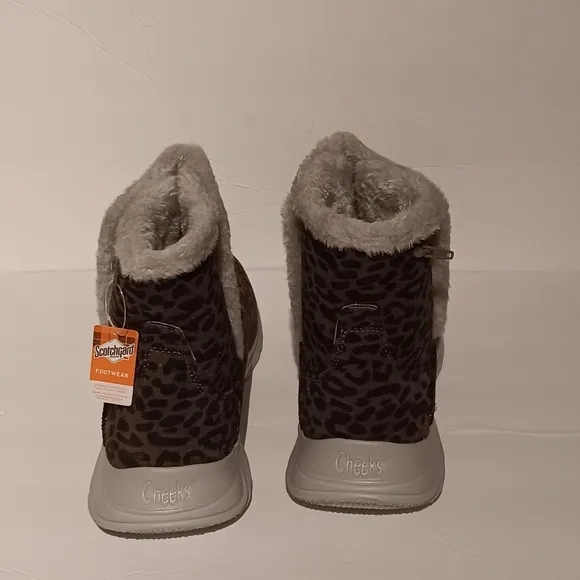 Cheeks Fit Body Grey Cheetah Whimsigoth Fashion Boots By Tony Little Size 9