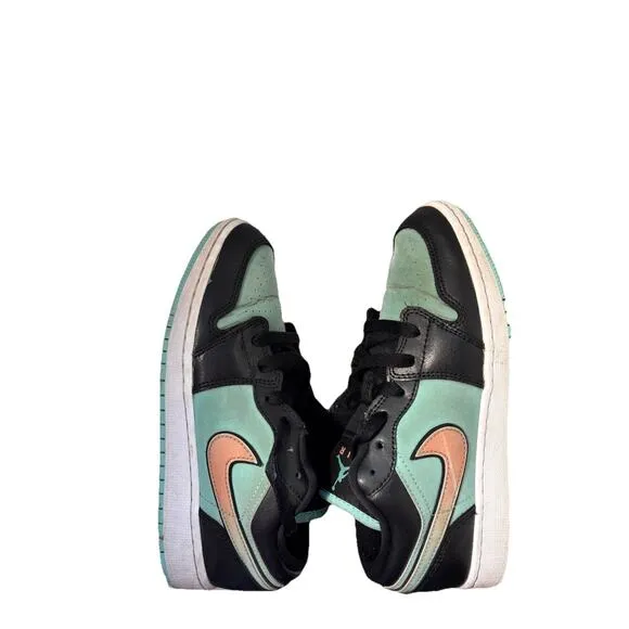 Children's Jordan 1 Low SE Tropical Twist Teal Black Shoes Size 4.5Y