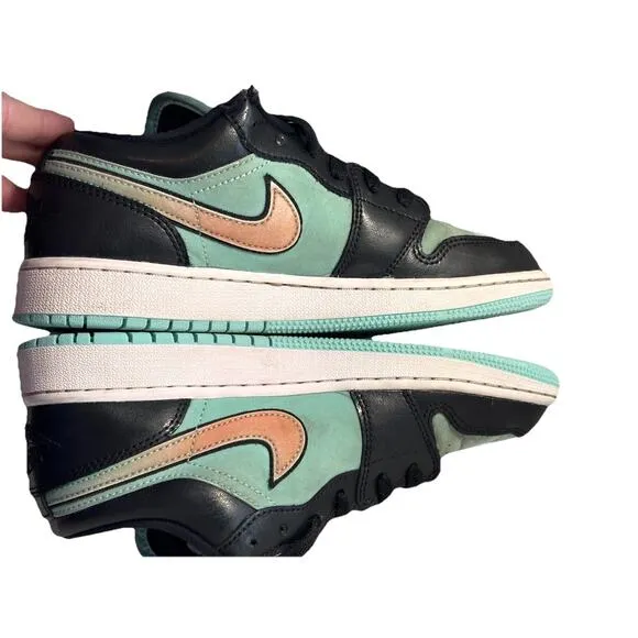 Children's Jordan 1 Low SE Tropical Twist Teal Black Shoes Size 4.5Y