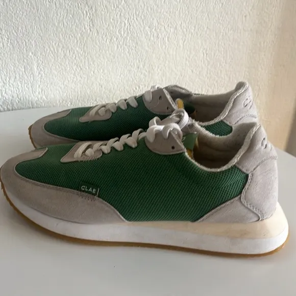 CLAE Los Angeles Runyon Sneakers Vegan 6 (EUR 38) Olive Green Gray Shoes