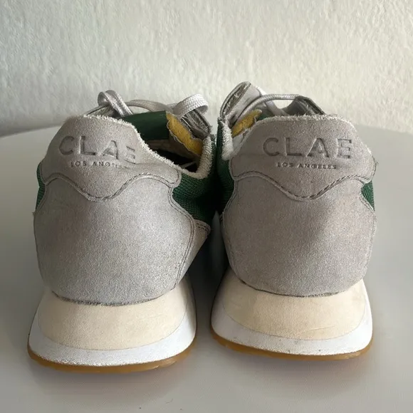 CLAE Los Angeles Runyon Sneakers Vegan 6 (EUR 38) Olive Green Gray Shoes