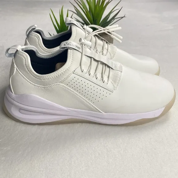 Clove The Classic Core Clarino Vegan Leather No Tie Sneakers (Brilliant White)