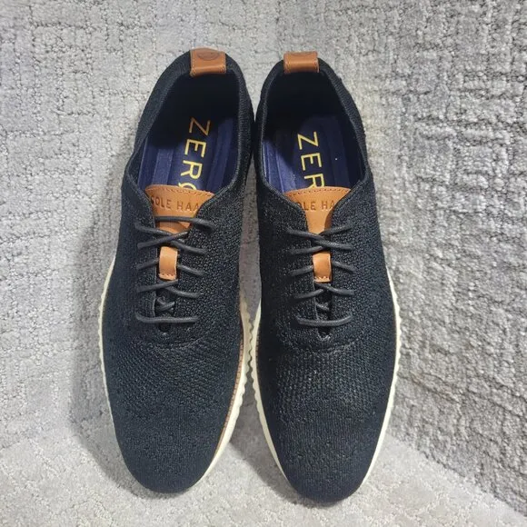 Cole Haan 2 Zerogrand Mens Size 11M Black Stitchlite Lace Up Casual Shoes C27568