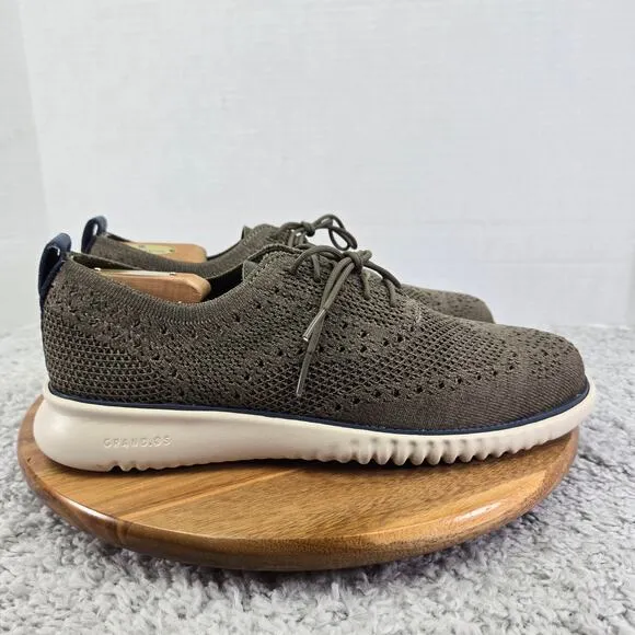 Cole Haan 2.ZeroGrand Brown Stitchlite Wingtip Casual Oxford Shoes Mens 8.5 M
