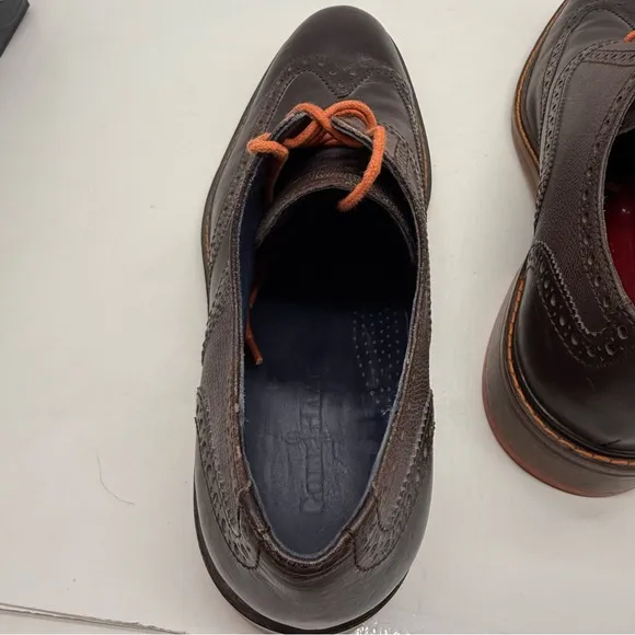 Cole Haan Colton Mens 12 Wingtip Oxford Dress Shoes Brouge Derby C11757 Pebbled