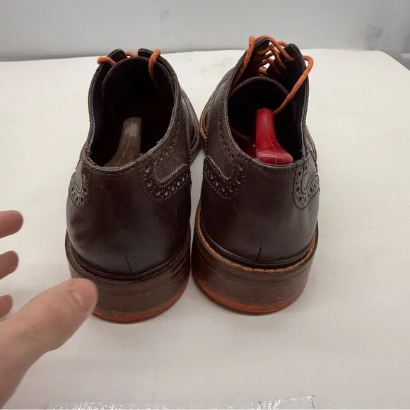 Cole Haan Colton Mens 12 Wingtip Oxford Dress Shoes Brouge Derby C11757 Pebbled