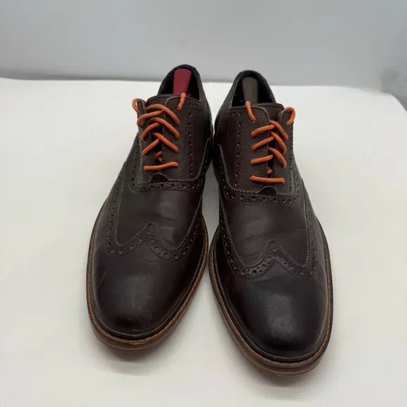 Cole Haan Colton Mens 12 Wingtip Oxford Dress Shoes Brouge Derby C11757 Pebbled