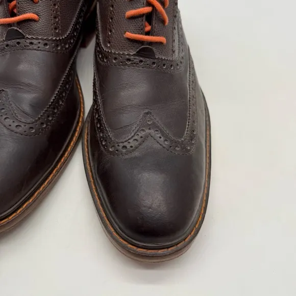 Cole Haan Colton Mens 12 Wingtip Oxford Dress Shoes Brouge Derby C11757 Pebbled