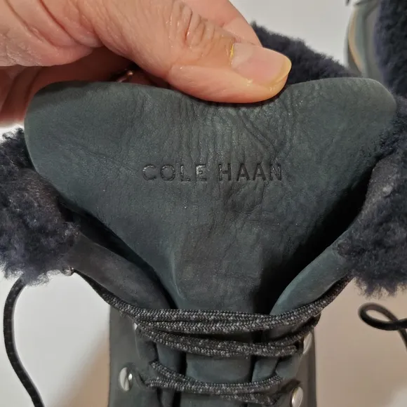 Cole Haan Grand Explorer Shearling Trim Waterproof Hiking Boots W07997 S…