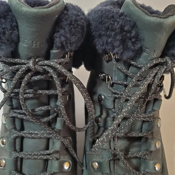 Cole Haan Grand Explorer Shearling Trim Waterproof Hiking Boots W07997 S…