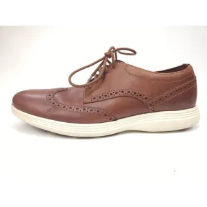 Cole Haan Grand OS Brown Wingtip Leather Dress Shoes C29414 Mens Size 7.5 M US