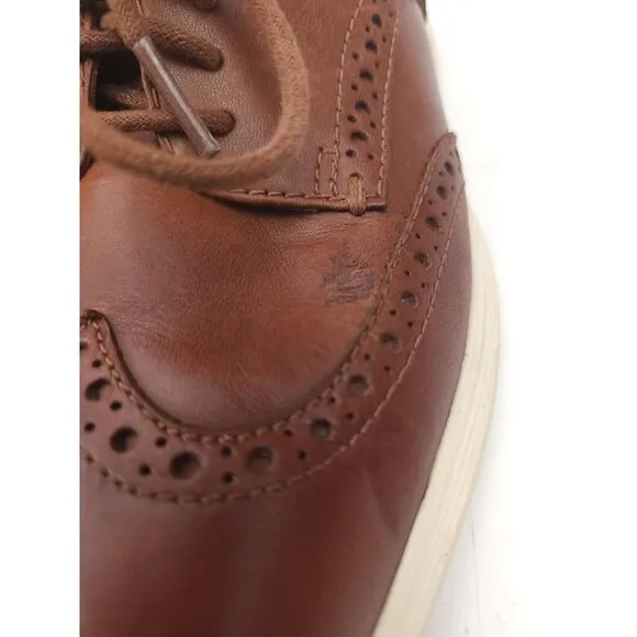 Cole Haan Grand OS Brown Wingtip Leather Dress Shoes C29414 Mens Size 7.5 M US