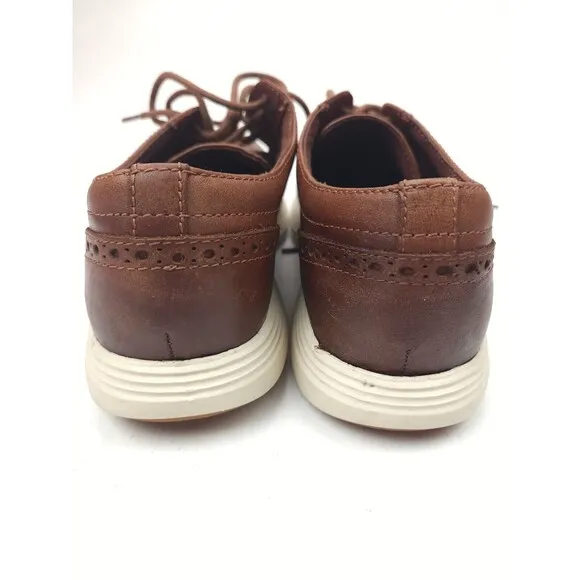 Cole Haan Grand OS Brown Wingtip Leather Dress Shoes C29414 Mens Size 7.5 M US