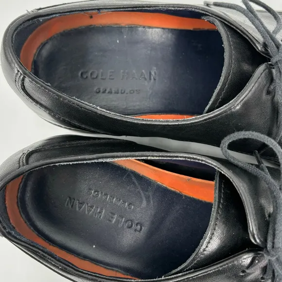 Cole Haan Grand.OS Lenox Hill Black Leather Oxford Dress Shoes Men's Size 10