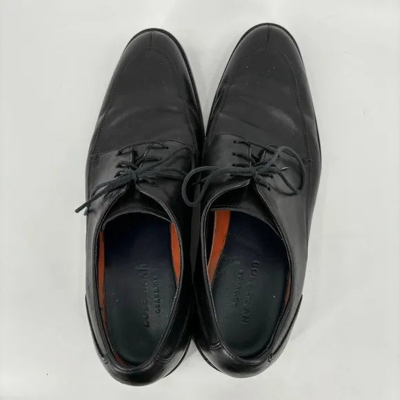 Cole Haan Grand.OS Lenox Hill Black Leather Oxford Dress Shoes Men's Size 10