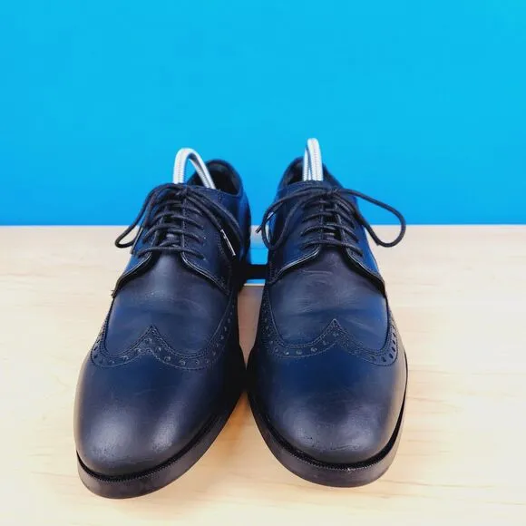 Cole Haan Jay Grand Wing Mens size 8.5‎ Black wingtip Oxford Dress Shoes C23774