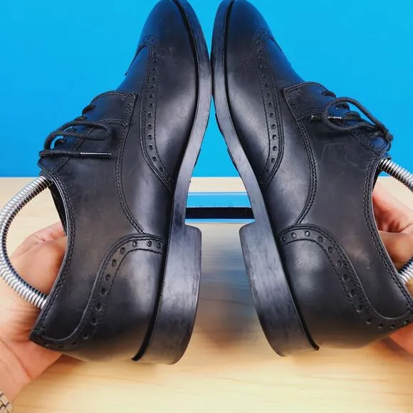 Cole Haan Jay Grand Wing Mens size 8.5‎ Black wingtip Oxford Dress Shoes C23774