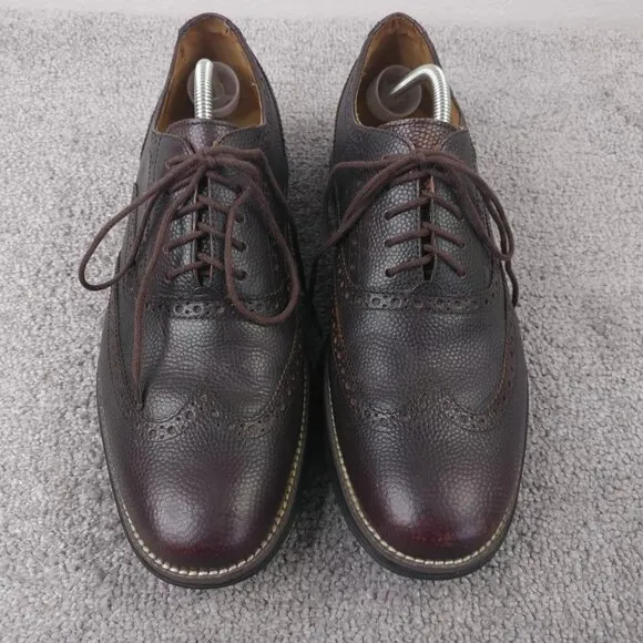 Cole Haan LunarGrand Mens Size 11.5 Shoes Brown Leather Wingtip Oxford Lace Up